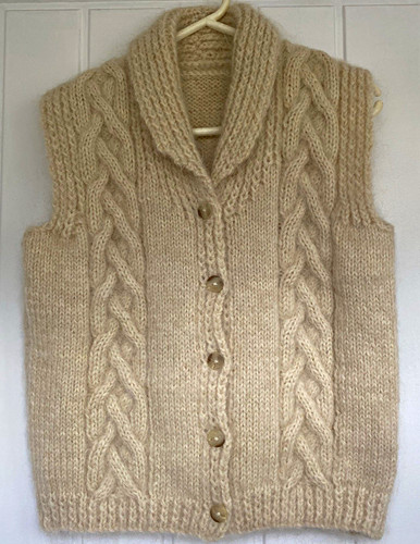Waistcoat hand knitted pure - knitted,,