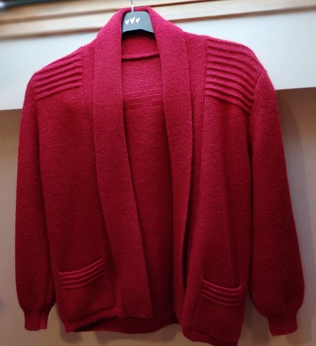 Women red alpaca wool - red,