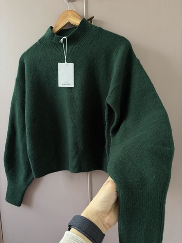Mock neck wool blend knitted - wool,
