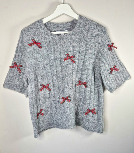 Next jumper size grey knit - size,