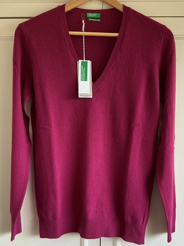 Benetton womens neck jumper - womens, v-neck