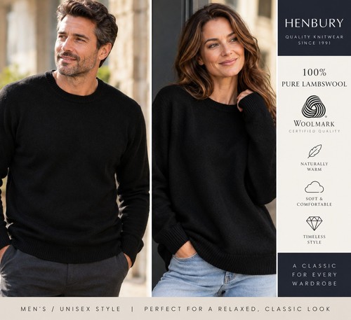 Men large black - black, jumper