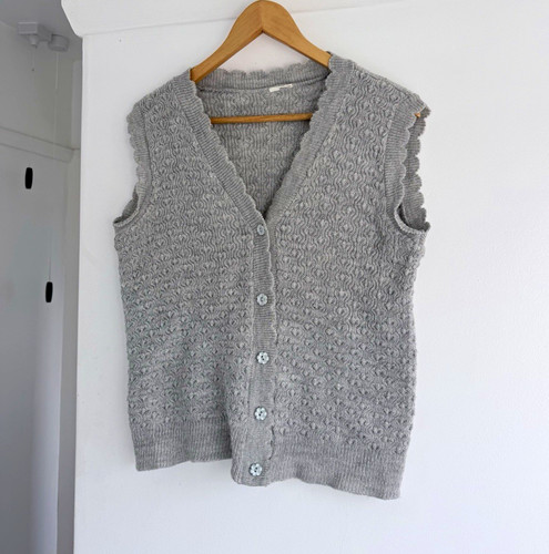 Women grey wool cable knit - grey, cable-knit