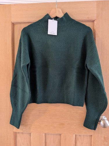 Dark green mock - neck, jumper