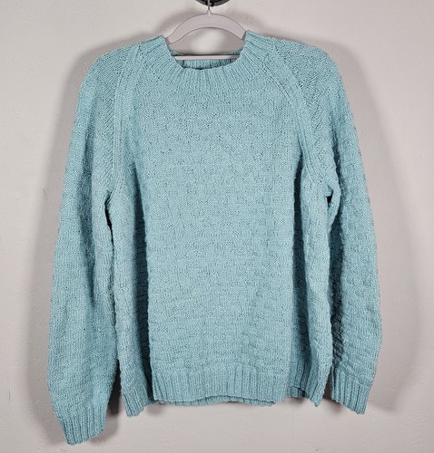 Hand knitted wool crew - knitted, neck