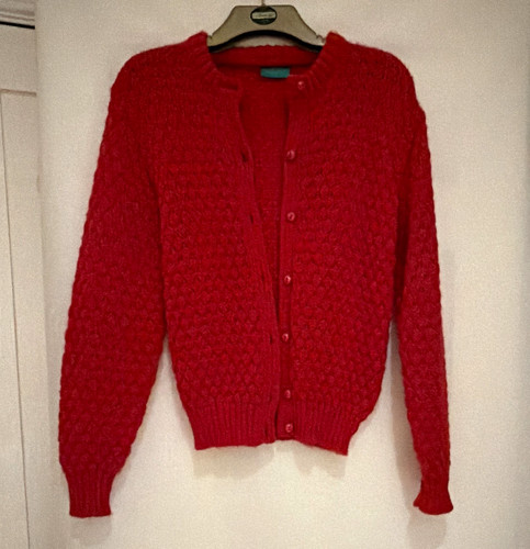 Canda red wool cable knit - wool, cable-knit