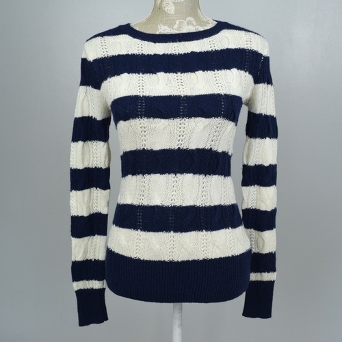 Navy stripes merino - navy, blend