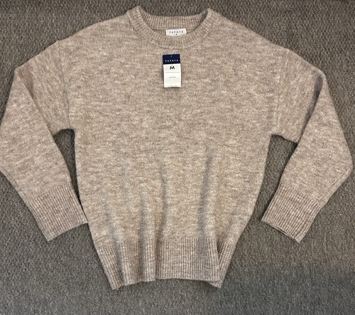 Beige wool blend crew - blend,