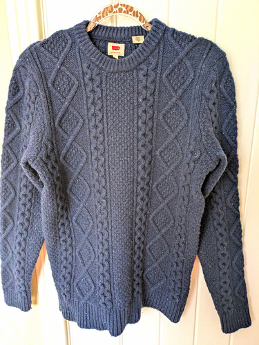 Levi men navy cable knit - men's,