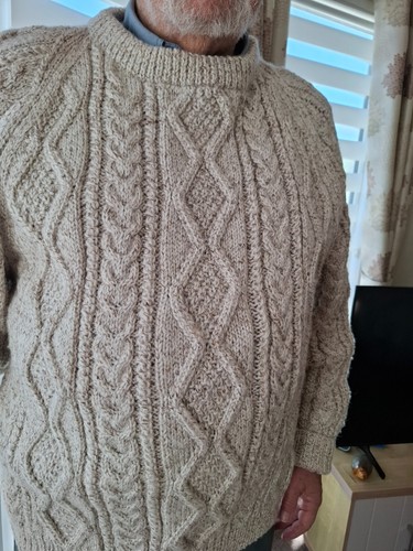 Aran jumper mens hand - -,
