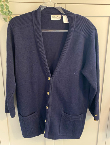 Grazia womens navy wool - grazia, 16