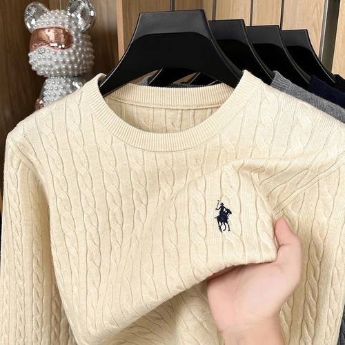 Mens knit sweater long sleeve - long,