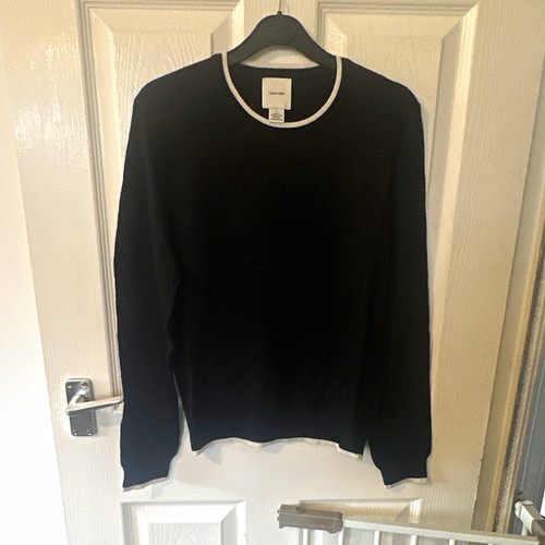 Calvin klein black crew - black, neck