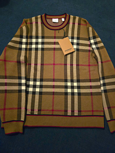 Burberry men check knit - men’s,