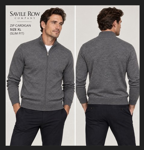 Grey wool full zip - grey,