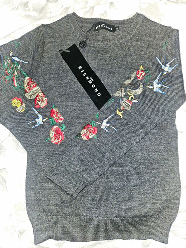 John richmond grey embroidered - john,