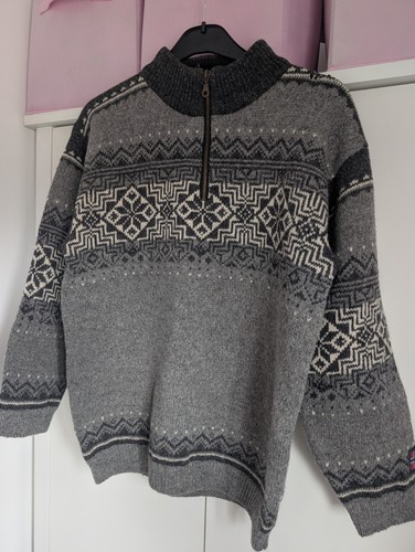 Men norwegian wool jumper - norwegian,