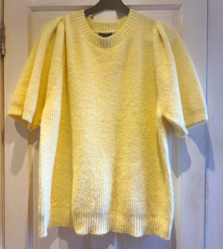 Vous yellow knit crew - crew, neck
