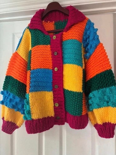 Hand made patchwork cardigan - hand,